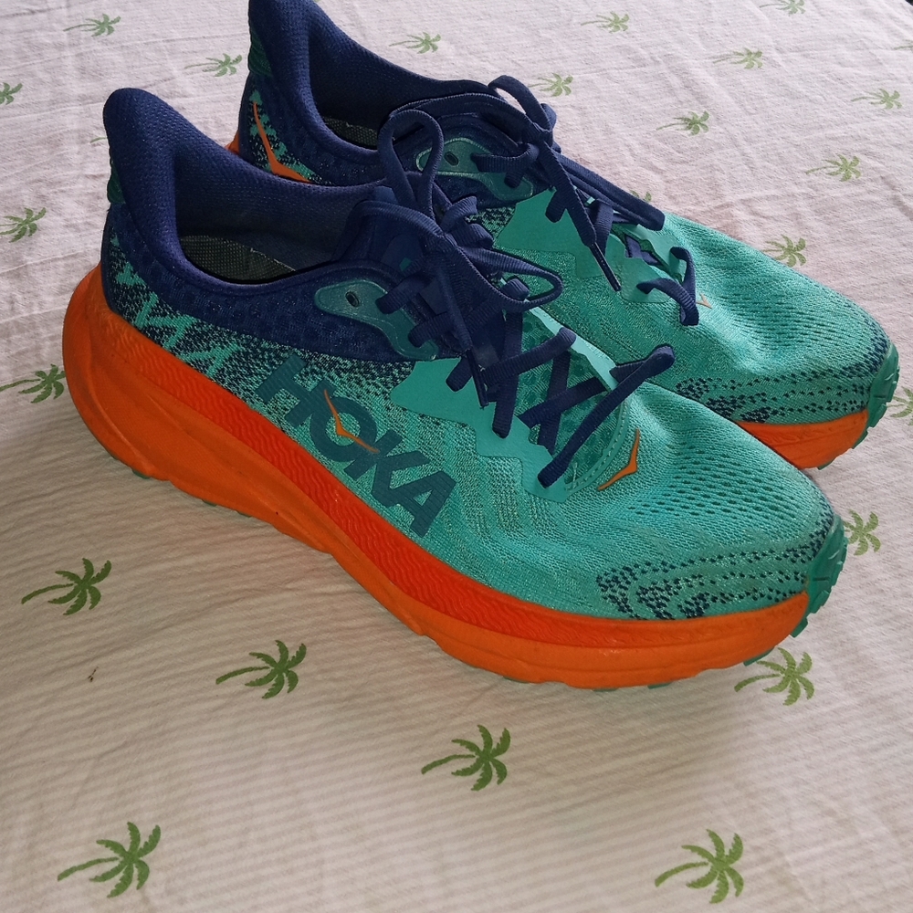 Hoka Blue and Orange Women's Sneakers